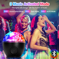 1 x RAW Customer Returns ENONEO LED Disco Ball 16 Colors 360 Music Activated Disco Ball LED Disco Party Light Music Controlled DJ Party Ball Lights Children s Party Lamp Voice Controlled Disco Light Party Light with Remote Control A  - RRP €26.21