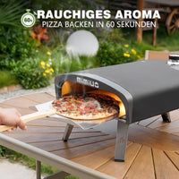 1 x RAW Customer Returns Mimiuo gas pizza oven with pizza stone and pizza shovel, mobile pizza oven, portable pizza oven for terrace and balcony, pizza oven for the garden, outdoor, gas pizza oven, black - RRP €229.99