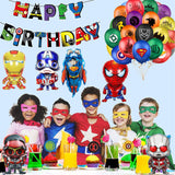 50 x Brand New Superhero Birthday Decorations Superhero Balloons Avenger Foil Balloons Birthday Party Banners,Spiderman Theme Kids Balloons B  - RRP €737.5