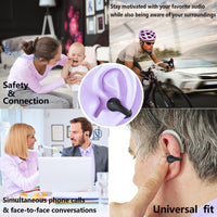 1 x RAW Customer Returns Ear clip air conduction bone conduction headphones open ear headphones bluetooth wireless wireless ear clip bluetooth headset bone headphones wireless bone conduction headphones earbuds for running cycling - RRP €30.24