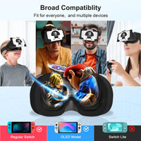 4 x RAW Customer Returns DEVASO VR glasses for Nintendo Switch Switch OLED with adjustable HD lenses, 3D VR Virtual Reality headset games accessories set, Switch VR Labo Goggles glasses, cool things for teenage boys - RRP €141.12