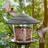 1 x RAW Customer Returns SANOTO bird feeder, bird feeder, bird feeder for hanging, wild bird feeder, hanging coneflower bird feeder, weatherproof balcony, covered - RRP €29.99