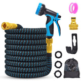 1 x RAW Customer Returns Garden hose 15M 30M 45M Flexible garden hose water hose hose with 3 4 inch and 1 2 inch solid brass connections 10 function nozzle shower flexible hose - RRP €42.35