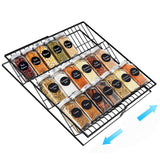 1 x RAW Customer Returns Housolution spice rack drawer made of metal, spice organizer drawer from 20cm to 40cm extendable, spice insert drawer spice drawer organizer spice storage drawer - RRP €20.02