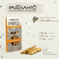 1 x RAW Customer Returns PALOSANTO - Natural Palo Santo Amarillo Incense - 5 Sticks - Fresh and Balsamic Aroma - Bursera Graveolens from Ecuador - Original Ethical and Sustainable Palo Santo - RRP €9.99