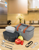 1 x RAW Customer Returns STN Electric Lunch Box for Food, Leak-Proof Electric Lunch Box with High-Quality Fork Spoon and Insulated Bag - RRP €37.99