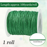 1 x Brand New DanLingJewelry Approx. 91.4m per roll 1mm green waxed cord Christmas decoration for DIY jewelry making - RRP €20.4