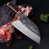 1 x RAW Customer Returns Promithi Handmade Chinese Chef Knife Serbian Butcher Knife Boning Knife for Meat, Kitchen Cleaver, Fruit Vegetable - RRP €36.54