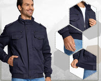 1 x RAW Customer Returns KEFITEVD Men Winter Fleece Jackets Warm Thick Military Jacket Multi Pockets Windbreaker Coat,Navy Blue,XL - RRP €74.98