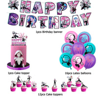 1 x Brand New Gwen Stacy Birthday Decorations Deco Spider-Gwen Birthday Balloons Gwen Stacy Birthday Balloon Spider-Gwen Birthday Cake Topper Spider Gwen Festoon Gwen Stacy Birthday Balloons - RRP €16.99