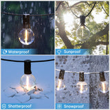 1 x RAW Customer Returns SON4SUN Outdoor Fairy Lights - 10M LED Outdoor Fairy Lights with 25 3 G40 Bulbs Outdoor - Waterproof IP44 Outdoor Fairy Lights Power for Garden Patio Weddings Bistro Parties - Warm White - RRP €31.79