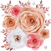 3 x Brand New Mionyl Rose Fleurs en Papier pour d coration Murale - Grande Fleur Artificielle 3D - D coration Murale id ale pour b b , Fille, gar on, Chambre d enfant, Chambre Coucher, d coration - RRP €89.97