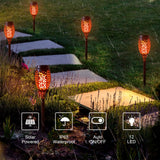 1 x RAW Customer Returns LQWELL Solar Lights Solar Torch Light for Outdoor Garden 8 Pieces 12 LED Solar Lamp with Realistic Flame Effect IP65 Waterproof Garden Torches Solar Path Backyard Lawn Lighting 8 Pieces  - RRP €30.07