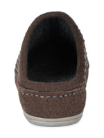 1 x Brand New SCHAWOS men s felt slippers 6030 with footbed, solid sole, non-slip dark brown, 41 EU, numeric 41  - RRP €49.95