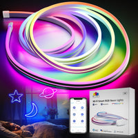 1 x RAW Customer Returns SIBI LIGHTING Neon Led 3M, RGBIC LED strip with app control, music sync, color change, works with Alexa and Google Assistant, neon light for bedroom, living room, wall decoration - RRP €40.33