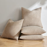 1 x RAW Customer Returns MIULEE Set of 4 Cushion Covers Decorative Pillowcases Corduroy Sofa Cushions Throw Pillows Pillowcase Couch Cushion Decorative Cover for Sofa Couch Living Room Bedroom Office 50 x 50 cm Sand Color - RRP €23.89