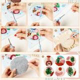 1 x RAW Customer Returns WATINC 22 Piece Craft Punch Needle Coaster Kit DIY Needle Punch Craft Embroidery Kit for Beginners Easy Felt Yarns Embroidery Coaster Arts and Crafts Needle Coaster with Instructions - RRP €24.19