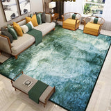 1 x RAW Customer Returns Carpet living room short pile, 200X300CM, modern carpet for indoor use, washable bedroom carpet, blue green abstract carpet, soft and easy to care for, anti-slip underside. - RRP €118.32