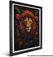 1 x Brand New Ginfonr DIY Diamond Painting Accessories Lion Flowers Set Full, 5D Diamond Painting Animals Pictures Kit Crystal Rhinestone Embroidery Decoration for Home Wall D cor 30x40cm - RRP €20.4