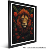 1 x Brand New Ginfonr DIY Diamond Painting Accessories Lion Flowers Set Full, 5D Diamond Painting Animals Pictures Kit Crystal Rhinestone Embroidery Decoration for Home Wall D cor 30x40cm - RRP €20.4