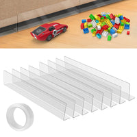 1 x RAW Customer Returns FNG8 Bed Barrier Bumpers for Toys Pack of 8 - Blocks under Sofa Transparent Adhesives also for Bed, Sofa, Wardrobe, Dresser, Kitchen - Sofa Barrier Anti Dust and Animals - RRP €20.99