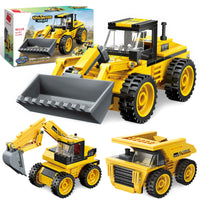 1 x RAW Customer Returns Technology Truck 3 in 1 Building Blocks for Children Clamp Building Blocks City Bulldozer Dump Truck Excavator Construction Site Truck Toy Gift for Technology from 4-8 Years Compatible with Lego 203PCS  - RRP €19.99