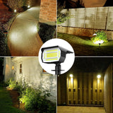 1 x RAW Customer Returns 4 Pieces Outdoor Solar Spotlights, 72 LEDs Outdoor Solar LED Spotlights 3 Brightness Levels, IP65 Waterproof Solar Garden Lights for Courtyard, Pathway, Trees, Warm White - RRP €36.99