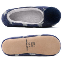 1 x Brand New FUPPIA women s slippers faux fluffy slippers memory foam slippers soft flat plush slippers non-slip blue EU 40 - RRP €60.0