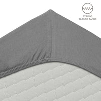 1 x RAW Customer Returns Flowen Fitted Sheet 150x190 cm Microfiber Fitted Sheet Light Grey for Bed Breathable Hypoallergenic Bed Sheet Anti-Mite Lightweight Soft and Wrinkle-Free with 30 cm Deep Pocket Machine Washable - RRP €12.1