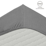 1 x RAW Customer Returns Flowen Fitted Sheet 150x190 cm Microfiber Fitted Sheet Light Grey for Bed Breathable Hypoallergenic Bed Sheet Anti-Mite Lightweight Soft and Wrinkle-Free with 30 cm Deep Pocket Machine Washable - RRP €12.1