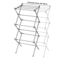 1 x RAW Customer Returns BLACK DECKER BXAR0002GB Compact extendable clothes airer, cold grey, 7.5 m of drying space - RRP €38.3