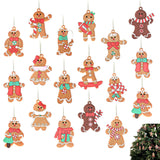 1 x Brand New 18 Pieces Christmas Gingerbread Man Ornament Set Christmas Tree Decorations Plastic Gingerbread Hanging Ornament Home Christmas Tree Ornament - RRP €15.12