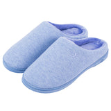 1 x Brand New DL Women s Slippers, Memory Foam Slippers, Winter Warm Slippers for Women, Cozy Plush House Slippers, Flannel Lined, Closed Toe, Non-Slip, Blue, 36 37 EU - RRP €51.6