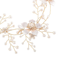 1 x RAW Customer Returns CHIC DIARY Hair Accessories Wedding Headband Flower Hairband Rose Gold Elegant Bridal Headband Evening Dress Wedding Dress Accessories - RRP €11.09