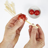 1 x RAW Customer Returns Skewers finger food 150x bamboo finger food skewers and cocktail sticks 9cm cocktail skewers for cocktail glasses party picks wood party picks bamboo and wooden skewers finger food LIVAIA bamboo skewers - RRP €6.99