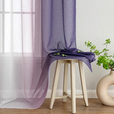 1 x RAW Customer Returns Woaboy 2 Pieces Semi Sheer Voile Curtains with Eyelets Vertical Shade Blinds Polyester Modern Elegant for Window Living Room Bedroom Balcony 140x225cm Purple - RRP €28.99