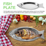 1 x RAW Customer Returns Lurrose Stainless Steel Fish-Shaped Plate Metal Fish Plate Steamed Fish Tray Stainless Steel Dinner Plate Dinner Plate Suitable For Home Restaurant Kitchen - RRP €18.59