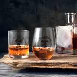 1 x Brand New Joeyan Gifts for Dad Mom, Parents Gifts for Anniversary Birthdays, 520ml Stemless Wine Glasses and 360ml Whiskey Glasses with Dad Mom Off Duty Pattern - RRP €20.4