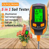 1 x RAW Customer Returns RUIZHI soil PH meter tester 4 in 1, soil tester moisture meter, PH value meter soil for lawn, greenhouse, garden, balcony flowers and plants - RRP €17.14