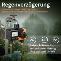 1 x RAW Customer Returns Diivoo Irrigation Programmer with 2 Outlets, Rain Delay Irrigation Programmer Manual and Automatic Mode, Irrigation Programmer with Flexible Watering Frequency - RRP €39.99