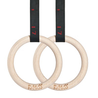 1 x RAW Customer Returns RAMASS Fitness Premium wooden gymnastics rings - wooden gymnastics rings - gym rings for calisthenics and gymnastics - RRP €39.99