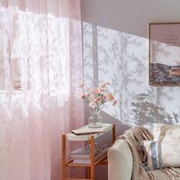 1 x RAW Customer Returns MIULEE Set of 2 Eyelet Curtains with Lace Transparent Special Decorative Curtain Chain Knit Lace Semi-Transparent Translucent for Living Room Children s Room Cafeteria 150 x 225 cm Light Pink - RRP €29.99