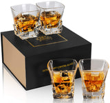 1 x RAW Customer Returns KANARS 4-piece whiskey glasses set, lead-free crystal glasses, whiskey glass, 300 ml, beautiful gift box - RRP €35.53