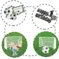 23 x Brand New Football Cake Topper Decorations Happy Birthday Cake Topper Decorations Sports Cupcakes Football Themed Complementary Decorations 15 Pieces - RRP €441.6