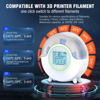 1 x RAW Customer Returns  New Update SUNLU S2 FDM 3D Printer Filament Dryer, Fast and Even Drying, Built-in Fan, 360 Heating, 4.6 Touchscreen, White - RRP €67.16