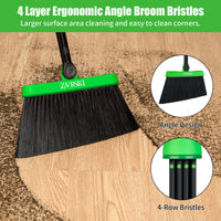 1 x RAW Customer Returns Zavrski Space Saving Long Handled Broom and Dustpan Set 180 Degree Swivel Broom Vertical Brush and Dustpan Combo for Floor Cleaning - RRP €24.98