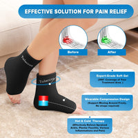 1 x RAW Customer Returns Ankle Foot Ice Pack Ankle Splint for Achilles Tendonitis Injuries, Gel Ice Pack for Hot and Cold Therapy, Flexible Cold Pack for Plantar Fasciitis, Swelling Pack of 1, L  - RRP €22.78