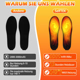 1 x RAW Customer Returns SelfTek Heated Insoles, Heated Insoles with Battery, with Intelligent Wireless Remote Control, Heated Insoles with Battery, Heated Insoles for Hiking, Camping Size 41-46  - RRP €57.97