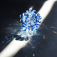 1 x RAW Customer Returns H D HYALINE DORA Blue Crystal Flower Figurine, Forget-me-not Crystal Flower Gifts for Mother, Wife, Girlfriend, Crystal Glass Flower Ornaments for Home, Office, Table Decoration - RRP €20.16