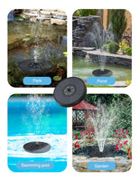 1 x RAW Customer Returns Solar fountain for outdoors, solar fountain for outdoors with 8 nozzles and 7 colorful LED lights, solar garden fountain, solar pond pump, solar bird bath, pool fountain, small solar water pump - RRP €20.16